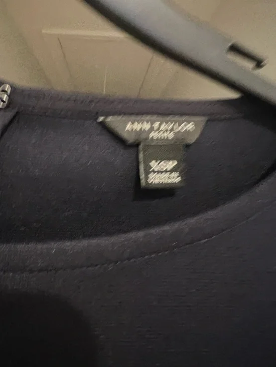 Ann Taylor Navy Crewneck Top - Picture 2 of 3